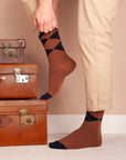 BROWN ARGYLE (2 PAIRS)